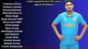 indian team for zimbabwe tour